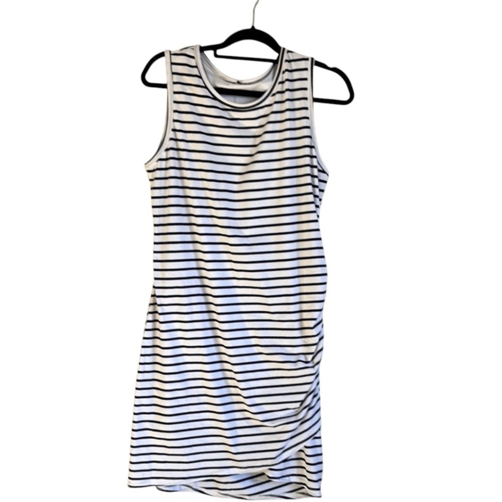 BTFBM Striped Sleeveless Dress with Rauching size XL - Picture 4 of 11